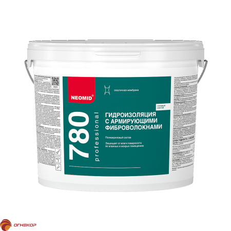 NEOMID гидроизоляция с армирующими фиброволокнами  для влажных и мокрых помещений (12 кг )